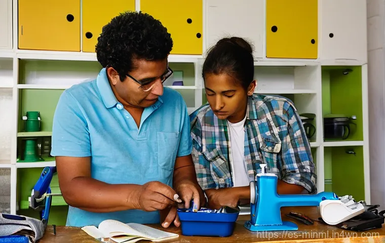 미니멀리즘 경제학과 정부 정책 - **Prompt 1: Vibrant Community Repair Hub**
    A bright, clean, and modern community repair center i...