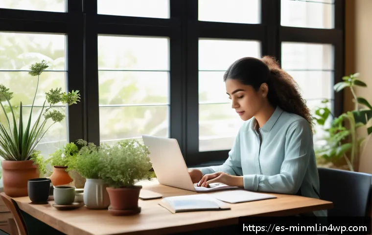 미니멀리즘 경제학과 자원 관리 - A cozy home office scene featuring a young Hispanic adult woman thoughtfully reviewing her monthly b...